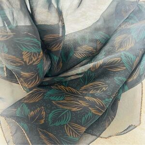 Vintage Lightweight Chiffon Scarf for Neck, Hair Wrap, Hat, or Belt  14”x52”